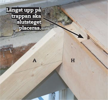 Bygga trappa: Limma och skruva fast ett sättsteg Bygga trappa: Limma och skruva fast ett sättsteg